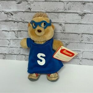 Vintage Alvin & The Chipmunks Simon Plush Burger King Toy 1987 Tags